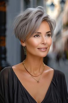 Grey Hair, Short Hair, Hairstyles, For Women, Grey, Hair