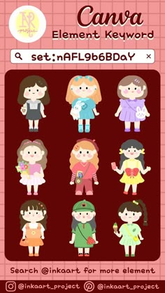 an image of children's cartoon characters with the text canva element keyword