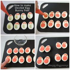 how to make deviled egg bunny feet