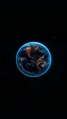 an image of the earth taken from space in this time lapse photo, it appears to be dark