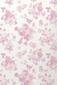 a pink flowered wallpaper with white background