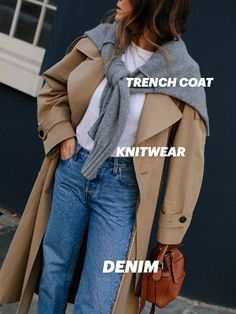 THE 3 ITEMS YOU NEED FOR AUTUMN WARDROBE ON REPEAT On Repeat, Fall Wardrobe, Wardrobe Staples, Trench Coat, Knitwear