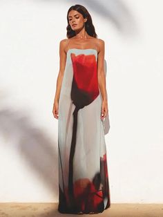 Elevate your style with our Floral Sheer Mesh Long Dress. Featuring a spaghetti strap design and bodycon silhouette, this dress is perfect for beachwear or a night out. Shop Now Sleeveless Sheer Maxi Dress For Summer, Fitted Maxi Length Suspender Dress For Beach, Red Maxi Dress With Straight Neckline For Summer, Sheer Spaghetti Strap Dress For Vacation, Summer Party Sheer Maxi Dress, Red Maxi Length Slip Dress For Summer, Red Maxi Slip Dress For Summer, Spring Maxi Dress With Adjustable Straps And Straight Neckline, Summer Sheer Strapless Maxi Dress