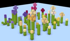 an image of a bunch of flowers made out of lego blocks