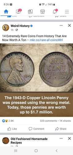 an image of two coins on facebook