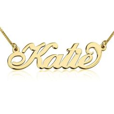 ✨ Custom Name Necklace - Elegant & Personalized Jewelry Our Personalized Name Pendant offers a timeless way to showcase your individuality. Featuring a refined script font, this bestselling piece spells out your chosen name or word in a unique statement accessory. 💍 Premium Materials - Sterling Silver, 24K Gold Plating, Rose Gold, & 14K Solid Gold  Crafted from high-quality materials like Sterling Silver, 24K Gold Plating, Rose Gold, or 14K Solid Gold, this necklace exudes sophistication and durability, perfect for any occasion. 📏 Versatile Sizes - Choose Your Perfect Fit Available in five versatile sizes, this custom name necklace is designed to complement any style, ensuring it fits seamlessly with your wardrobe. 🔨 Custom-Made Craftsmanship - Tailored to Your Specifications Each neckl Katie Name Necklace, Carrie Necklace, Name Pendant, Gold Name Necklace, Monogram Jewelry, Personalized Gifts For Her, Custom Name Necklace, Carrie Bradshaw, Bat Mitzvah