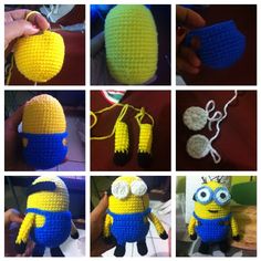 crocheted minion amigurt patterns for the despicables