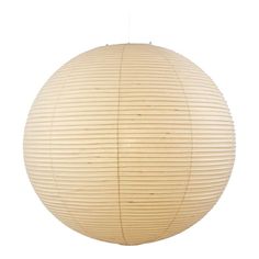 a large white paper lantern hanging from the ceiling