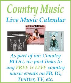 an advertisement for country music calendar with pictures of women and men in the background,