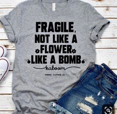 Female Shorts, Cute Shirt Designs, Print Tee, T Shirts With Sayings, One By One, Shirt Fashion, Direct To Garment Printer, Shirts With Sayings, Funny T