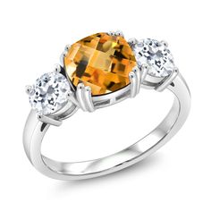 3 Stone Engagement Ring, Citrine Ring Engagement, 3 Stone Engagement Rings, Engagement Ring For Women, Fine Ring, Ring Ideas, Stone Engagement Ring