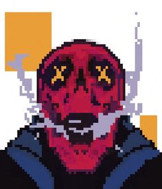 Pixel Skull, Futuristic Mask, Y2k Profile Picture, Nostalgic Pictures, Art Sketches Doodles, Cool Pixel Art, Pixel Design, Marvel Comics Wallpaper