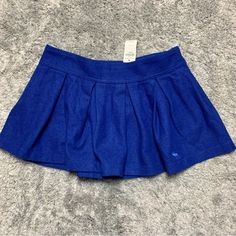 Nwt Vintage Y2k Abercrombie & Fitch Royal Blue Micro Mini Wool Skirt Womens Size 2 Approx. Measurements Taken Flat (See Pic Above) Waist-15.5" Length-12.5" Material Is Wool In Amazing Vintage Condition Reasonable Offers Are Welcome! #Y2k #2000s #Denim #Micro #Skirt Y2k Blue Cotton Mini Skirt, Y2k Style Blue Winter Bottoms, Fitted Blue Y2k Skirt, Fitted Y2k Blue Skirt, Blue Y2k Skort For Spring, Y2k Style Blue Skort For Spring, Blue Y2k Style Skort For Spring, Fitted Blue Skirt Y2k Style, Y2k Blue Skirt With Pockets