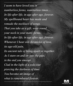 a poem written in black and white with an image of a man's face