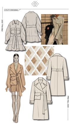 an image of women's coats and jackets in three different styles, including one for the