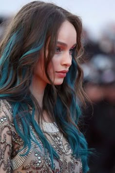 Short Hair Color, Hair Color Blue, Hair Dye Colors, Hair Strand, Hair Inspo Color, Grunge Hair, Green Hair