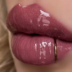 a woman's lips with white paint on them