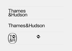 three different font styles are shown in black and white, with the words thomas & hudson above them