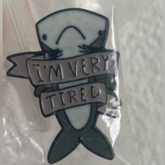 Tired Shark Pin With Hard Enamel Backing Perfect Pin For Ironic Decoration And To Express Your True Feelings Through A Sad Shark Animal Pin Shark Is Slightly Less Than 1 Inch Tall And Approx 1/2 Inch Wide. Great For Healthcare Workers, Teachers Who Need Coffee, And Office Decor. In Same Bag That I Received It In, Was A Gift From A Friend But Ready To Refresh My Closet. Silly Shark, Diy Kandi Bracelets, Shark Gifts, Rancher Hat, Cute Shark, Badge Pin, Healthcare Workers, Funny Profile, Very Tired