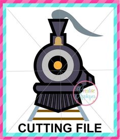 an image of a cutting file with a train engine on it's front end