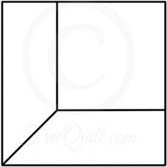 an empty square with the corner cut out to make it look like a rectangle