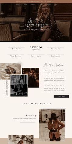 an image of a website page for a fashion store, with photos and text on it