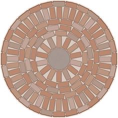 a circular tile pattern in shades of brown and beige