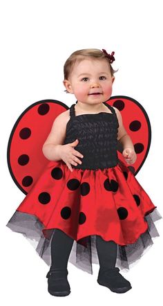 The cutest ladybug costume you ever did see. Toddler Ladybug Costume, Baby Ladybug Costume, Costume Carnevale, Bug Costume, Ladybug Outfits, Black Ladybug, Ladybug Dress, Ladybug Costume