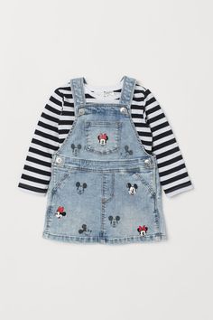 Blue Minnie Mouse, Bug Fashion, Charlotte Rose, Cotton Jersey Dress, Dungaree Dress, Bib Overalls, Top Light