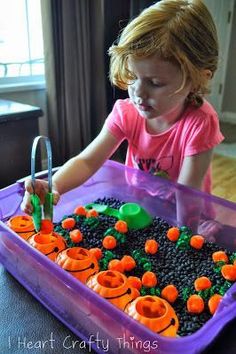 Five Little Pumpkins Sensory Bin Five Little Pumpkins, Halloween Infantil, Pumpkin Books, Halloween Sensory, Pumpkin Activities, Halloween Preschool, Fall Preschool