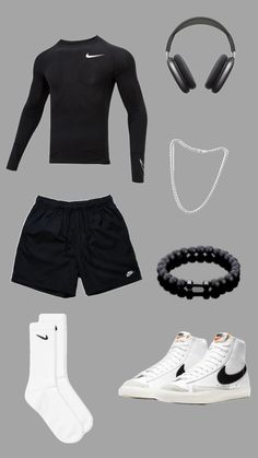 Gym Fit Inspo Gym Fit Outfit, Cool Gym Outfits, Gym Outfit Nike, Outfits Academia, Gym Fits Men, Casual Athletic Outfits, Gym Outfit Inspo, Sporty Outfits Men