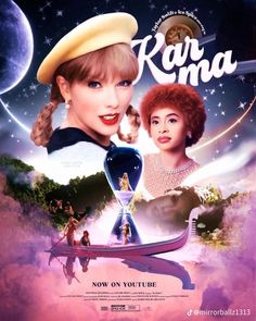 a movie poster with two women in the background