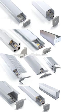 several different angles and sizes of leds in various positions, including the light fixture