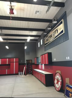 the garage is clean and ready for customers to use