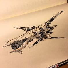 a drawing of a fighter jet is shown