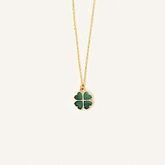 Luck isn't something that comes easily. As a result, we recommend that you wear a green clove around your neck. With meaningful jewelry, you may take your look to the next level. You'll have:- 14k solid gold handmade necklace - 100% ethical sourced jewelry Size - Material: 14k Solid Gold & Enamel Stone- Pendant Height: 9 mm- Pendant Width: 9 mm- Chain Style: Cable Chain- Chain Length: 18 inch You’ll get a certificate of authenticity with each piece. And your necklace will pass multiple checkpoin Green Clover Necklace, Gold Handmade Necklace, Shamrock Necklace, Handmade Gold Necklace, Green Clover, Clover Pendant, Clover Green, Clover Necklace, 14k Gold Necklace