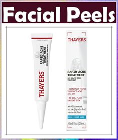 Thayers Rapid Acne Treatment with 10% Sulfur, Sulfur Acne Treatment with Niacinamide and Glycolic Acid, Soothing and Non-Stri Facial Peels, Facial Peel, Glycolic Acid, Dull Skin, Acne Prone Skin, Radiant Skin, Good Skin, Facial, Acne