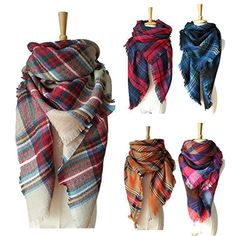 Women's Blanket Scarf Big Winter Scarf Cozy Blankets for Women -- You can find more details by visiting the image link. (This is an affiliate link) Big Winter Scarf, Poncho Wrap Shawl, Infinity Scarfs, Pretty Crochet, Poncho Wrap, Plaid Blanket Scarf, Plaid Blanket, Fashion Scarves, Cowl Scarf