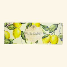 Give the gift of exquisite fragrance with the Lemon and Mandarin Triple Soap Gift Box. This gift set contains three 100g individually wrapped soap bars, perfectly presented in a gift box decorated with quintessentially English garden-inspired illustrations.  The scented soaps have a zesty fragrance featuring a top layer of lemon grass, Sicilian lemon and sweet orange, with a heart of rose petals and violet. The base is made up by blond woods, musks and dry amber. Enriched with moisturising shea Hand Soaps, Sicilian Lemon, Shea Butter Soap, Soap Boxes, Soap Bars, Soap Gift, Garden Inspired, Sweet Orange, English Garden