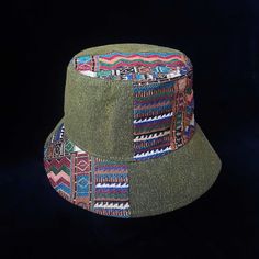 Green Red Multicoloured Thai Hill Tribe Cotton Patchwork Festival Rave Bucket Hat.  Soft Cotton weave design with cotton lining Stonewashed soft cotton Unisex festival hat Summer sun hat Suitable for head size 58 - 60 cm Casual Cotton Patchwork Hat, Multicolor Patchwork Casual Hat, Casual Multicolor Patchwork Hat, Adjustable Cotton Bucket Hat One Size, Multicolor Reversible Cotton Bucket Hat, Green Reversible Cotton Bucket Hat, Reversible Multicolor Cotton Bucket Hat, Green Cotton Bucket Hat One Size, Green Reversible Cotton Hat