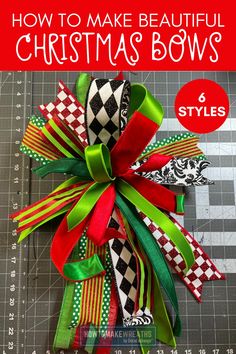 how to make beautiful christmas bows