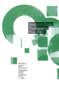 the cover of deutsche brose photography prize 2007, with green squares on it