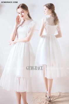 two girls in white dresses standing next to each other and one is wearing high heels