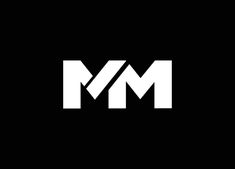 the letter m in white on a black background