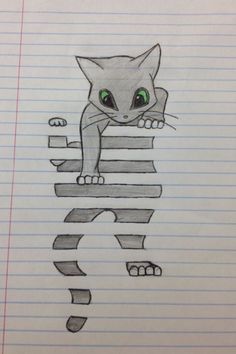 a drawing of a cat sitting on top of a stack of books with the letter c