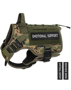 an image of a dog harness with the words,'emotion support'on it