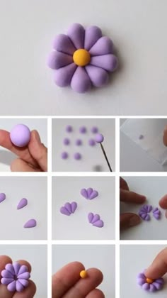 how to make polymer flowers with fondant and acrylic paint - step by step instructions