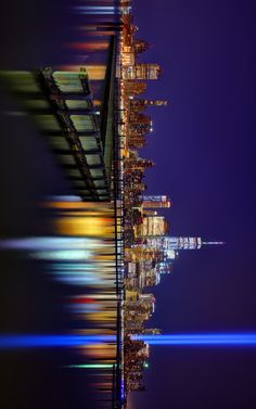 an image of a city skyline at night