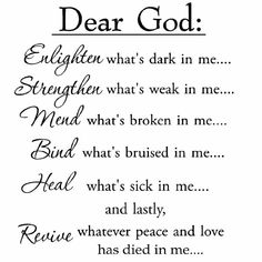 the poem dear god written in black ink