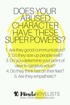 a poster with the words do you think your character characters have these super powers?